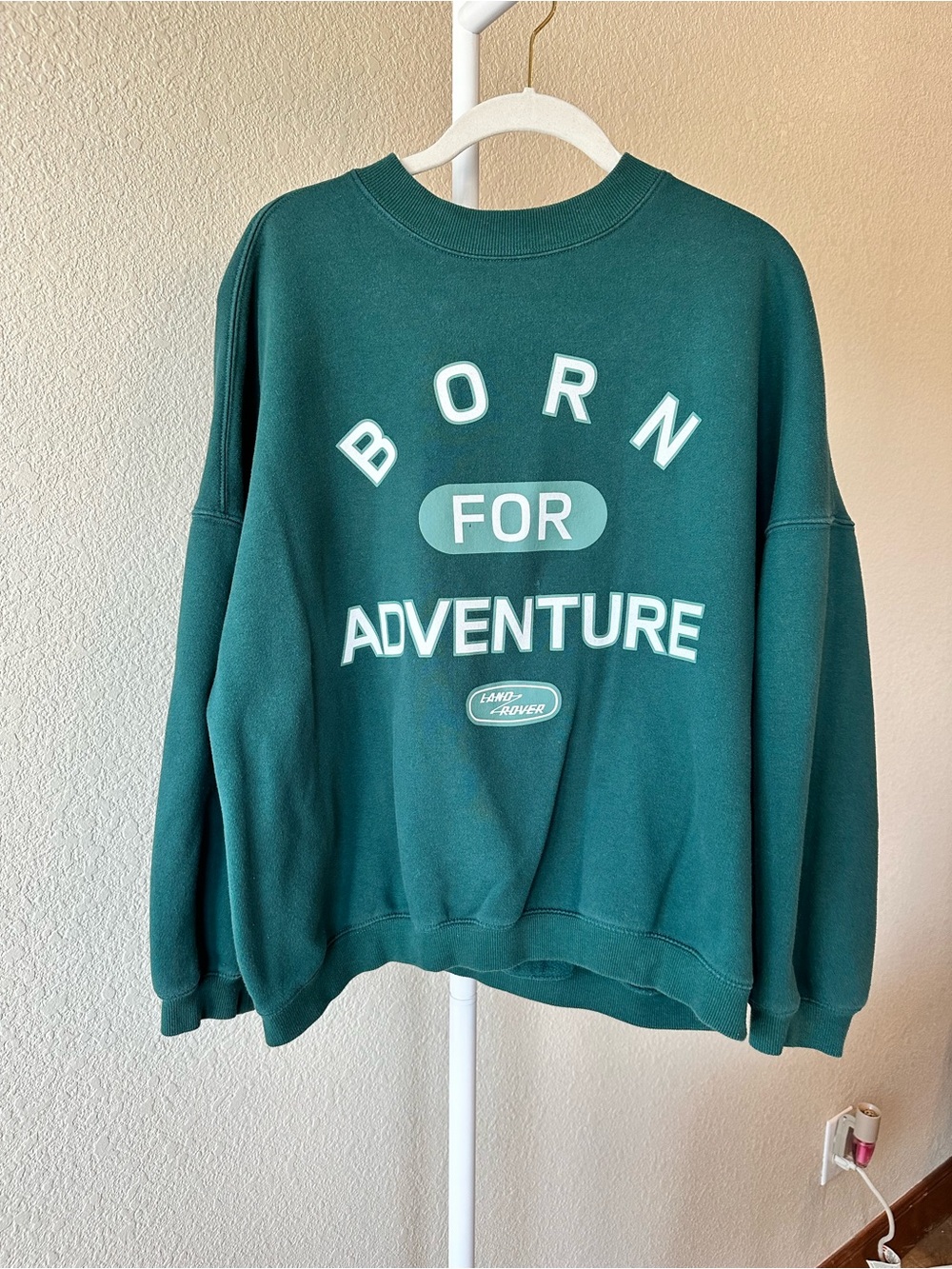 Pacsun x Land Rover born for adventure green crew neck sweatshirt size small